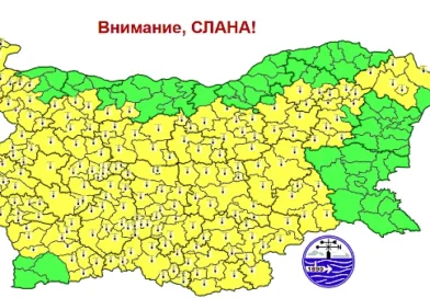 Жълт код за слана в 24 области, следобед температурите стигат 26°